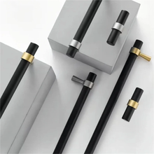 Load image into Gallery viewer, 3.78"-7.56" Black, Gold & Brushed Nickel Knobs, Pulls & Handles | Drawer, Cabinet, Dresser, Kitchen & Wardrobe Hardware