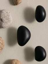 Load image into Gallery viewer, Minimalist Black Brass Irregular Pebble Cabinet Knobs, Modern Small Drawer & Wardrobe Handles