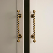 Load image into Gallery viewer, Antique Bronze Beaded Bar Cabinet Pulls | Kitchen & Wardrobe Hardware Handles