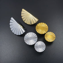 Load image into Gallery viewer, Solid Brass Round Sun Knobs & Pulls | Gold Chrome | Cabinet, Drawer, Dresser & Kitchen Hardware