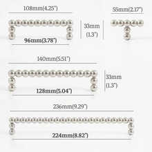 Load image into Gallery viewer, Modern Beaded Polished Chrome Cabinet Pulls | Premium Drawer Handles for Kitchen Island, Home Decor & Cabinetry