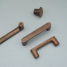 Load image into Gallery viewer, 3"-8.8" Walnut Wood Knobs, Pulls & Handles | Cabinet, Drawer, Cupboard & Dresser Hardware