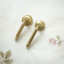 Load image into Gallery viewer, Brass Drop Ring Knobs & Pulls | Gold Drawer, Dresser & Cabinet Door Knobs, Furniture Hardware Handles