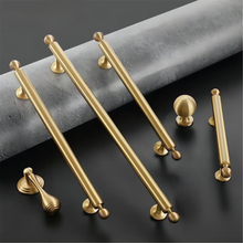 Load image into Gallery viewer, 3.78", 5", 6.3", 8.8" Solid Brass Ball Drawer Pulls & Knobs | Gold Kitchen Handles, Cabinet & Door Knobs, Kitchen Hardware