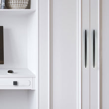 Load image into Gallery viewer, 3.75", 5" & 7.55" Matte Black Drawer Pulls | Modern Dresser Knobs, Kitchen Cabinet Handles & Hardware