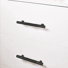 Load image into Gallery viewer, 3.78", 5", 6.3", 7.55" Matte Black Drawer Pulls | Unique Cabinet & Kitchen Pulls, Dresser & Cupboard Knobs, Furniture Hardware