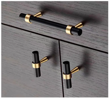 Load image into Gallery viewer, 3.78"-7.56" Black, Gold & Brushed Nickel Knobs, Pulls & Handles | Drawer, Cabinet, Dresser, Kitchen & Wardrobe Hardware