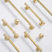 Load image into Gallery viewer, 3.78", 5", 8.8" Unique Solid Brass Knobs & Pulls | Cabinet, Drawer, Dresser, Cupboard & Kitchen Handles, Hardware