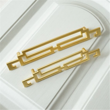 Load image into Gallery viewer, 2.5", 3.78", 5" (64, 96, 128mm) Gold Drawer Pulls & Knobs | Chinese Style Cabinet Door, Dresser & Cupboard Handles, Kitchen Hardware