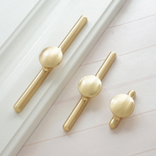 Load image into Gallery viewer, 1.25"-5.0" Brushed Brass Knobs, Pulls & Handles | Dresser, Drawer, Cabinet Door & Kitchen Cupboard Hardware