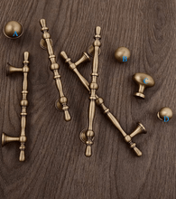 Load image into Gallery viewer, American Vintage Brass Cabinet Pulls | French Retro Antique Wardrobe Handles