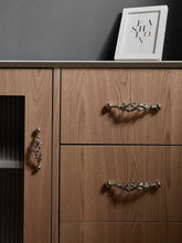 Load image into Gallery viewer, Mid-Century Titanium Silver Brass Vine Drawer Pulls, Creative Handles for Kids Room, Kitchen, Shoe Cabinets and Wardrobes