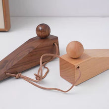 Load image into Gallery viewer, Heightened Nordic Solid Wood Door Stopper, Movable Anti-Collision Door Block for Bedroom