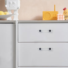 Load image into Gallery viewer, Custom Black & Clear Acrylic Cabinet Door Handles | Kitchen & Bathroom Drawer Pulls, Dresser Knobs