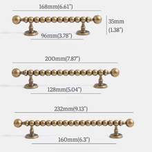 Load image into Gallery viewer, Antique Bronze Beaded Bar Cabinet Pulls | Kitchen & Wardrobe Hardware Handles