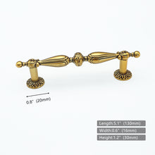Load image into Gallery viewer, 2.5"-3.78" (64-96mm) Antique Coffee Vintage Knobs, Pulls & Handles | Dresser, Drawer, Cabinet, Kitchen & Door Hardware