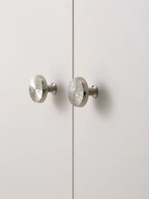 Load image into Gallery viewer, Minimalist Hand‑Hammered Brass Single‑Hole Knob, Titanium‑Silver Small Cabinet & Drawer Pull