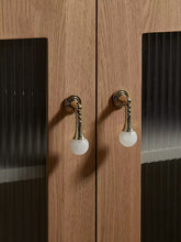Load image into Gallery viewer, Bright Gold Brass Crystal Pendant Pulls, French Modern Luxury Handles for Drawers, Bookcases, Shoe Cabinets & Wardrobes