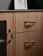 Load image into Gallery viewer, French Titanium Silver Solid Brass Cabinet Pulls, Premium Small Handles for Drawer, Shoe Cabinet, Wardrobe & Walnut Bookcase