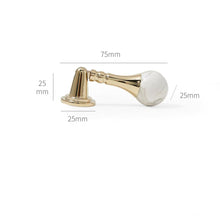 Load image into Gallery viewer, Bright Gold Brass Crystal Pendant Pulls, French Modern Luxury Handles for Drawers, Bookcases, Shoe Cabinets & Wardrobes