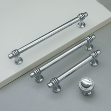 Load image into Gallery viewer, 3.78"-6.3" Polished Chrome Modern Knobs, Pulls & Handles | Cabinet, Kitchen, Drawer, Dresser, Closet & Wardrobe Hardware