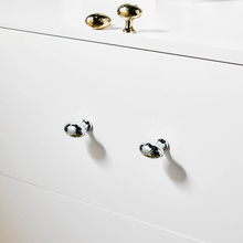 Load image into Gallery viewer, Hammered Pigeon Egg Solid Gold & Chrome Knobs | Cabinet & Drawer Pulls, Kitchen Cupboard Handles, Hardware