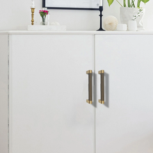 Load image into Gallery viewer, Knurled Champagne Gold & Coffee Pulls & Knobs | Kitchen, Cabinet, Dresser & Cupboard Hardware