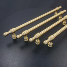 Load image into Gallery viewer, 3.78", 5", 6.3", 7.55", 8.8", 12.6" Brushed Brass Kitchen Pulls & Knobs | Drawer & Cabinet Pulls, Wardrobe Handles, Furniture Hardware