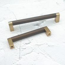 Load image into Gallery viewer, Knurled Champagne Gold & Coffee Pulls & Knobs | Kitchen, Cabinet, Dresser & Cupboard Hardware