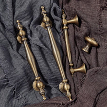 Load image into Gallery viewer, 3", 3.78", 5", 6.3" Aged Brass & Antique Bronze Kitchen Handles | Unique Cabinet & Wardrobe Pulls, Drawer & Cupboard Knobs, Hardware