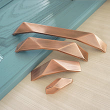 Load image into Gallery viewer, 1.25"-7.55" Modern Brushed Copper Pulls, Knobs & Handles | Kitchen, Cabinet, Dresser & Drawer Hardware