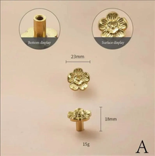 Load image into Gallery viewer, Gorgeous Flower & Branch Solid Brass Knobs, Pulls & Handles | Unique Art Deco Cabinet, Drawer & Dresser Hardware