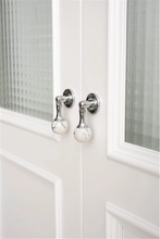 Load image into Gallery viewer, Crystal Stone Ball Drop Knobs, Pulls & Handles (Pink, White, Clear, Red) | Chrome Dresser & Cabinet Door Hardwar