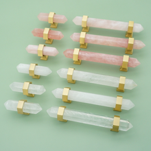 Load image into Gallery viewer, Adjustable Modern Pink, White & Natural Stone Knobs, Pulls & Handles | Drawer, Wardrobe, Cabinet & Dresser Hardware