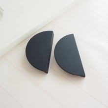 Load image into Gallery viewer, 2.5" Semicircle Black Knobs, Pulls & Handles | Drawer, Dresser, Kitchen Cabinet, Door & Furniture Hardware