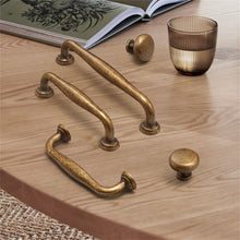 Load image into Gallery viewer, 3.78", 5" (96mm, 128mm) Vintage Antique Bronze Drawer Pulls | Kitchen Cabinet Door Handles, Rustic Cupboard Knobs & Hardware
