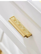 Load image into Gallery viewer, Solid Brass New Chinese Style Cabinet Pulls, Luxury Gold Minimalist Handles for Wardrobe, Drawer, Wine & Shoe Cabinet