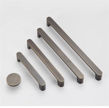 Load image into Gallery viewer, 3.78", 5", 6.3" & 7.55" Brushed Brass, Black & Coffee Bronze Cabinet Knobs | Drawer Pulls for Dresser, Kitchen, Wardrobe & Cupboard Handles