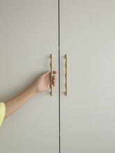 Load image into Gallery viewer, French Luxury Irregular Brass Long Pulls, Minimalist Copper Handles for Drawers and Wardrobes