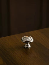 Load image into Gallery viewer, French Vintage Titanium Silver Drawer Knobs, Warm Silver Maximalist Single Hole Furniture Cabinet Pulls