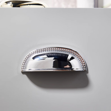Load image into Gallery viewer, 3", 3.78", 5", 6.3" Chrome Drawer Pulls | Unique Kitchen & Wardrobe Handles, Hollow Cupboard Knobs, Hardware