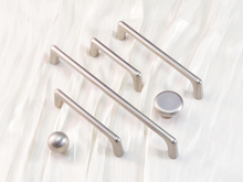 Load image into Gallery viewer, Modern Brushed Nickel Ball Knobs & Simple Drawer Pulls | Cabinet Hardware for Kitchen, Dresser & Wardrobe