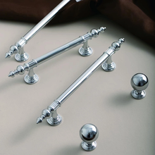 Load image into Gallery viewer, 3.78"-6.3" Polished Chrome & Solid Brass Knobs, Pulls & Handles | Drawer, Cabinet, Dresser, Kitchen & Wardrobe Hardware