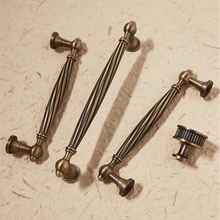 Load image into Gallery viewer, 5"-6.3" Aged Brass & Antique Bronze Knobs, Pulls & Handles | Cabinet, Kitchen, Drawer, Dresser & Cupboard Hardware