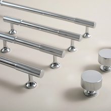Load image into Gallery viewer, 3.78", 5", 6.3", 8.8", 12.6" Solid Chrome Drawer Handles | Cabinet & Dresser Knobs, Kitchen & Cupboard Pulls, High-Quality Furniture Hardware