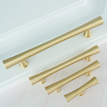Load image into Gallery viewer, 2.5" 3.78'' 5'' 7.55“Brushed Brass Drawer Pulls Knobs Cabinet Pulls Hardware T Bar Knobs Drawer Pulls Dresser Knobs Closet Wardrobe Handle