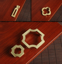 Load image into Gallery viewer, 1.1", 1.25", 2.5", 3.78", 5" Brushed Brass Gold Drop Ring Cabinet Knobs | Drawer Pulls, Dresser & Door Handles