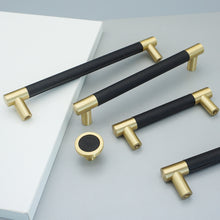Load image into Gallery viewer, 3"-10" Black Leather Pulls, Knobs & Handles | Cabinet, Dresser, Drawer & Kitchen Hardware