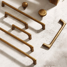 Load image into Gallery viewer, Vintage Rustic Aged Brass Knobs, Pulls & Handles | Cabinet, Drawer, Dresser, Kitchen & Wardrobe Hardware