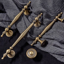 Load image into Gallery viewer, 3", 3.78", 5", 6.3" Aged Brass & Antique Bronze Kitchen Handles | Unique Cabinet & Wardrobe Pulls, Drawer & Cupboard Knobs, Hardware